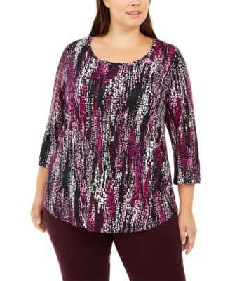 macys plus size dressy tops