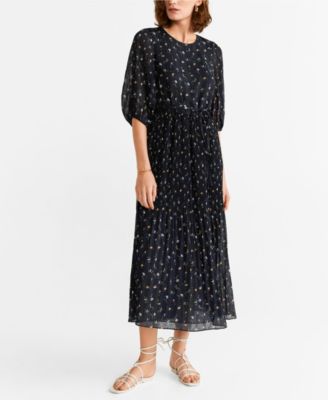 mango floral chiffon dress