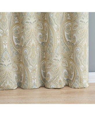 Paris Paisley Thermal Insulated Decorative Rod Pocket Short Scalloped Curtain Valance for Kitchen, Bathroom, Basement and Small Windows