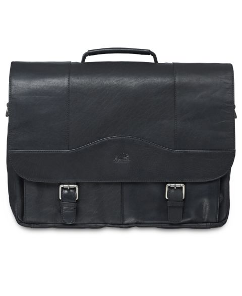 Мужская сумка Mancini Buffalo Collection Porthole Laptop/ Tablet Briefcase, цвет: Чёрный