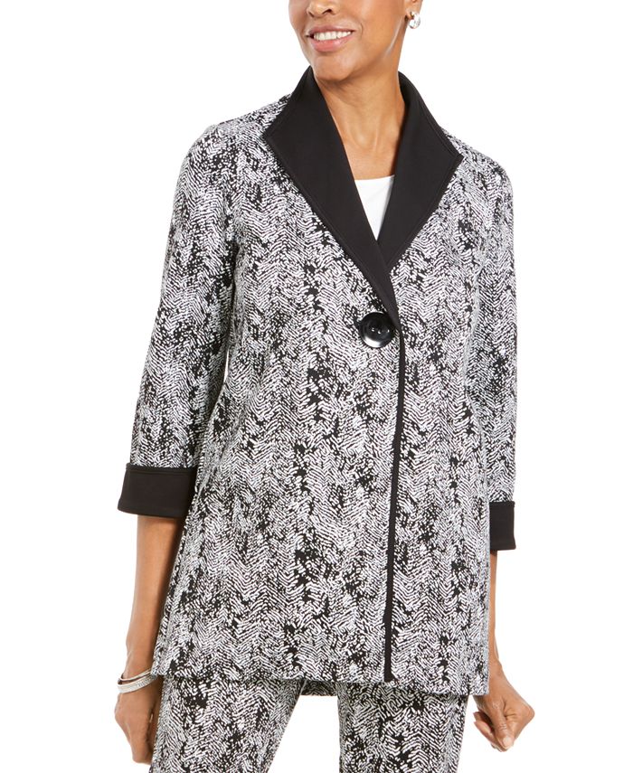 JM Collection SingleButton Trapeze Jacket, Created for Macy's Macy's