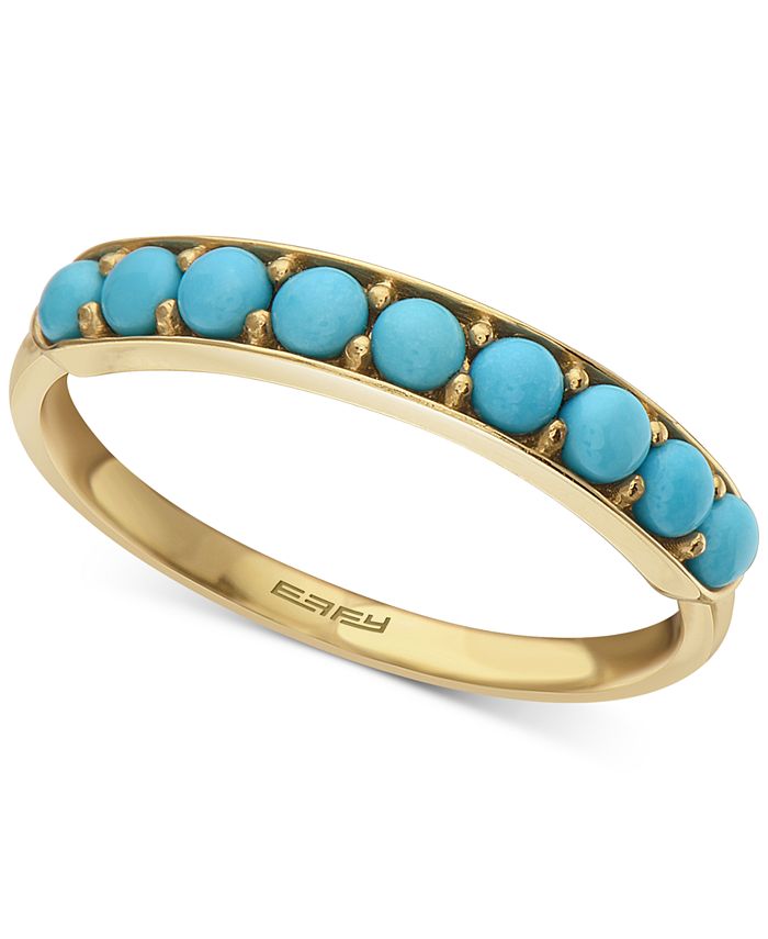 EFFY Collection EFFY Turquoise Band in 14k Gold Macy s