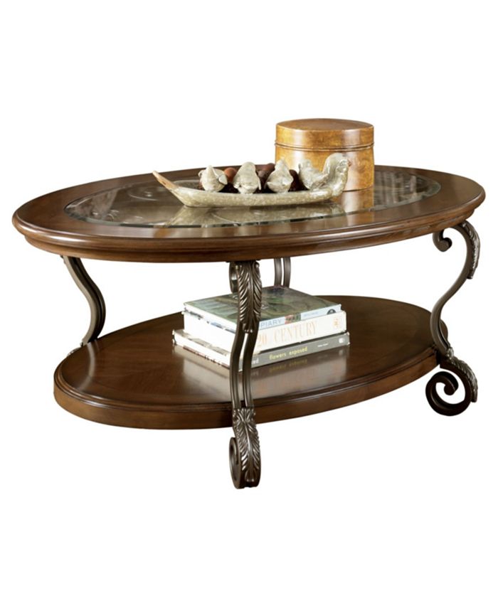 Ashley oval cocktail table sale