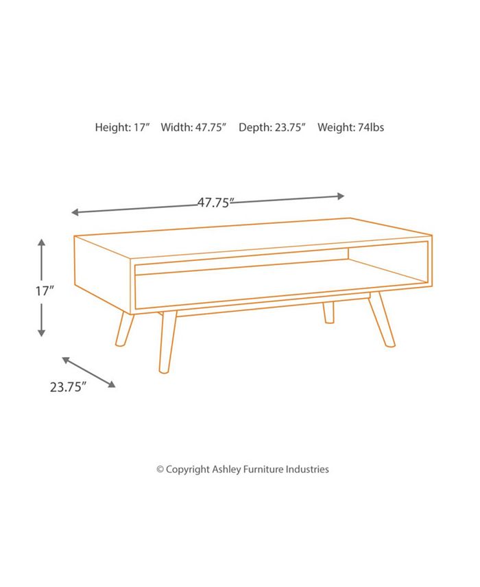 Signature Design By Ashley Ashley Furniture Kisper Coffee Table Macy's