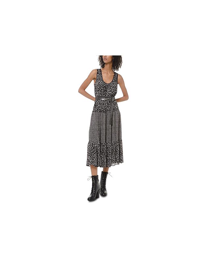 Michael Kors Mixed Cheetah Print Dress Macy s