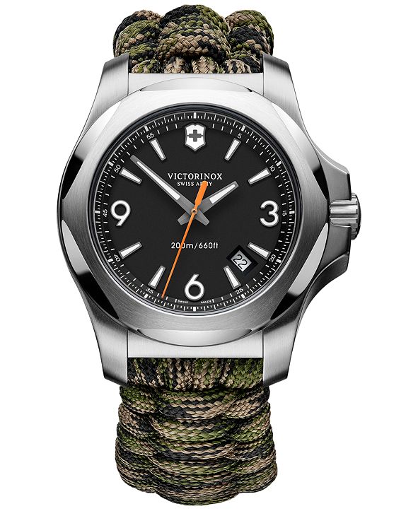Victorinox Swiss Army Men's I.N.O.X. Green Camo Paracord Strap Watch