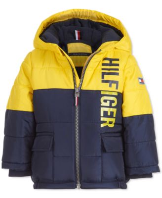 tommy jeans yellow puffer