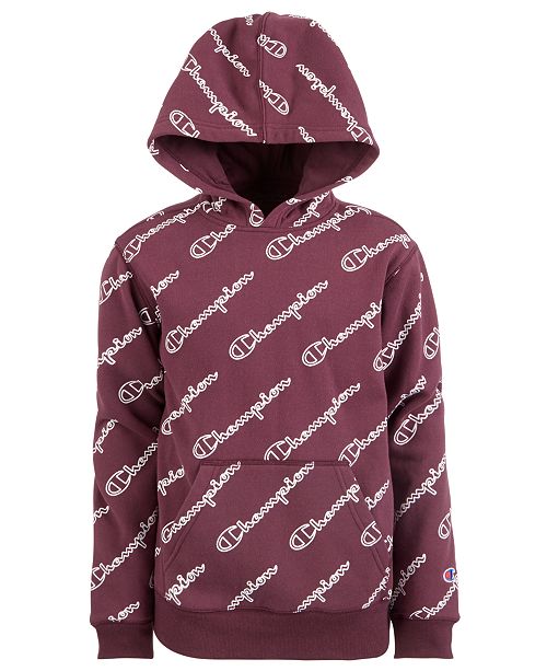 Champion Big Boys Script Print Hoodie Reviews Sweaters Macy S