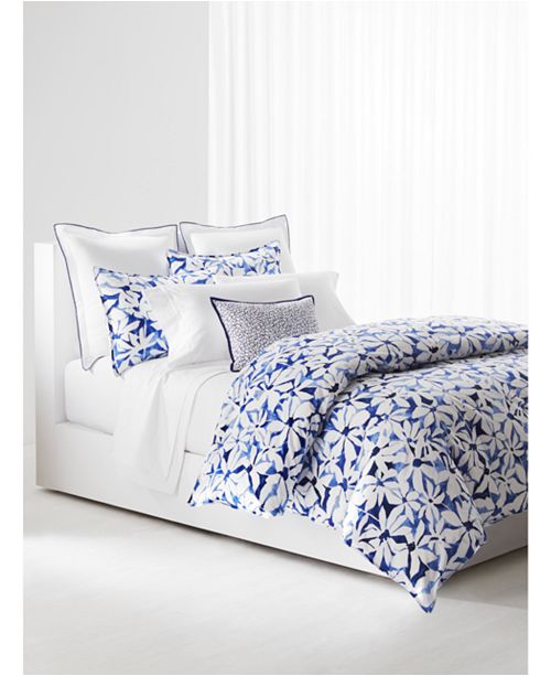 ralph lauren comforter blue and white