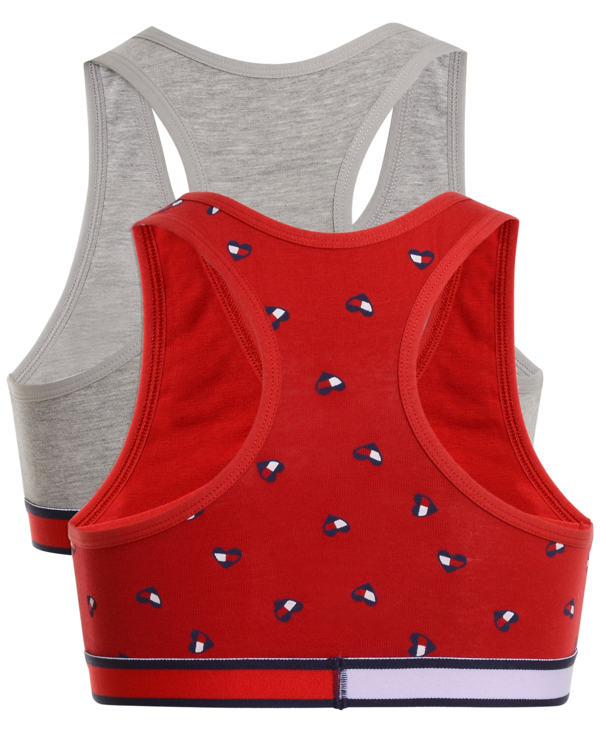 Tommy Hilfiger Little & Big Girls 2-Pk. Heart Flag Cropped Bra