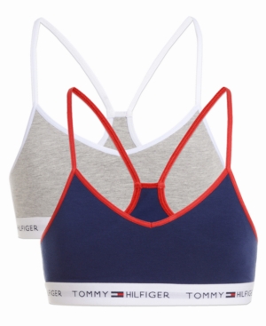 Tommy Hilfiger Little & Big Girls 2-Pk Logo-Band Bras