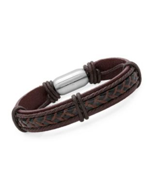 Men's Leather String Design Bracelet