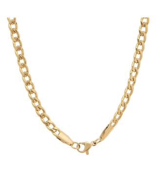 Men's 18k gold Plated Stainless Steel 24" Figaro Style Chain Necklaces
