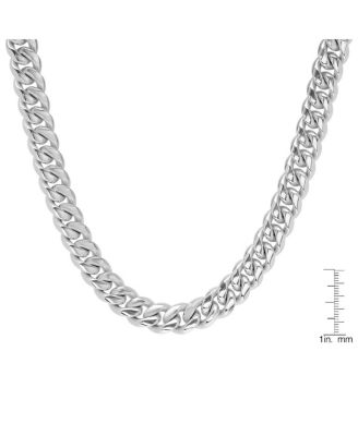 Men's Stainless Steel 30" Miami Cuban Link Chain with 12mm Box Clasp Necklaces