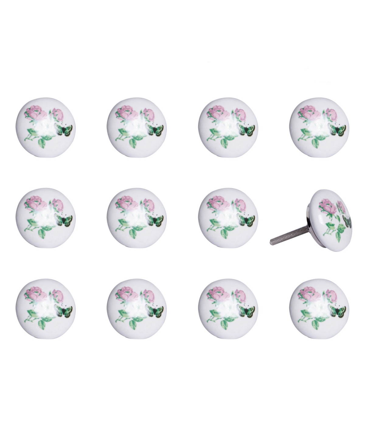 Knob-It Handpainted Ceramic Knob Set of 12