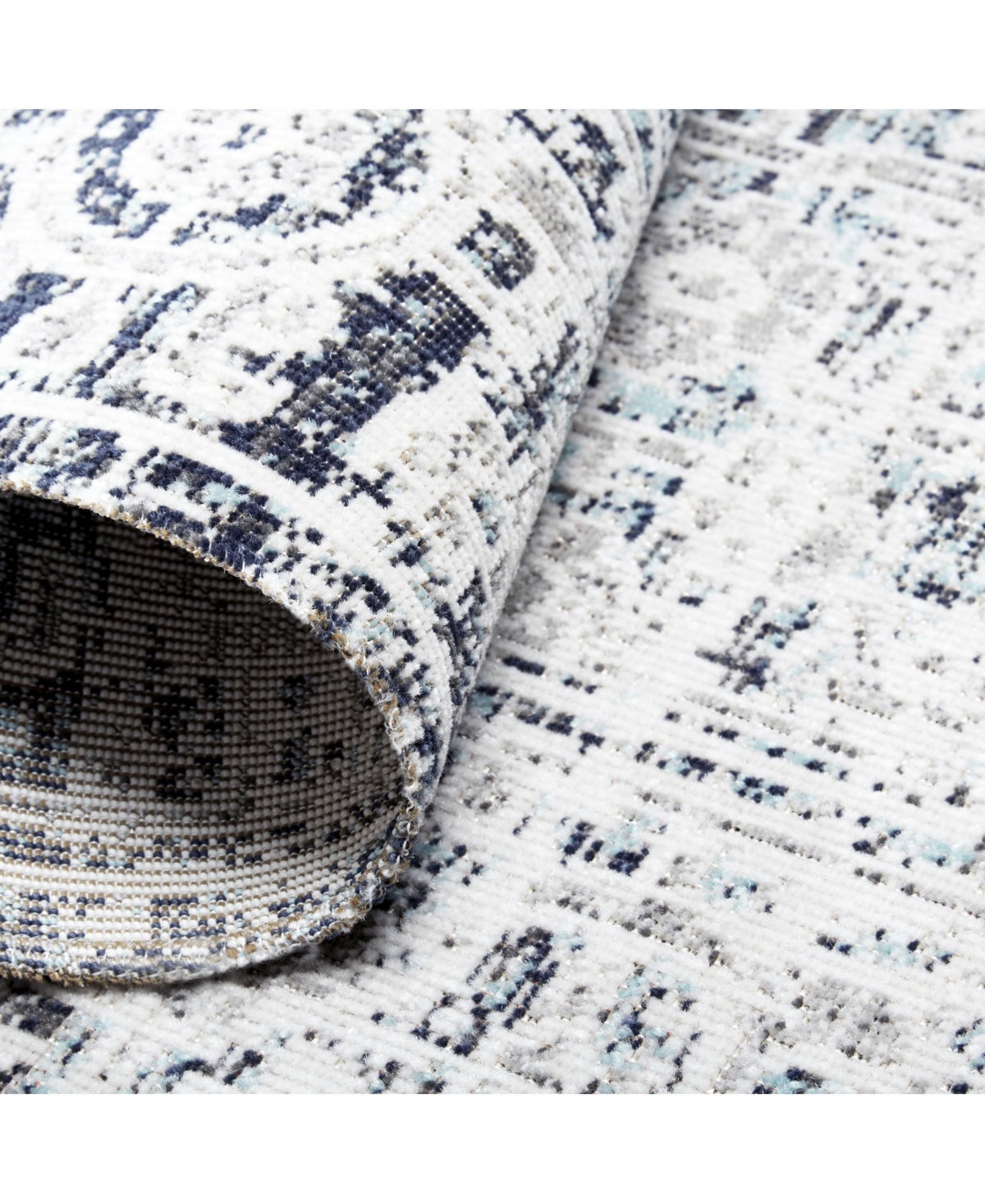 Nicole Miller Patio Sofia MagnoliaOutdoor Area Rug Collection - Dark Blue