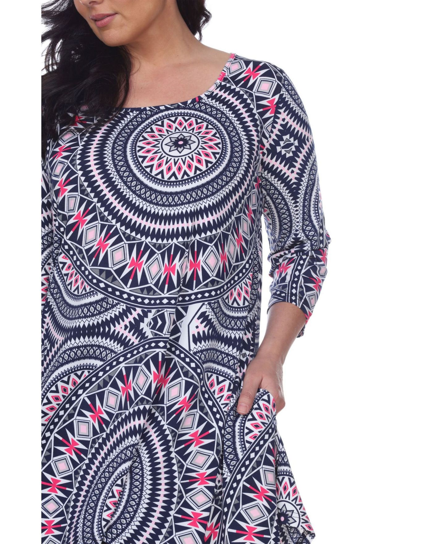 Женский топ White Mark Plus Size Maji Tunic, цвет: Красный — фото 3