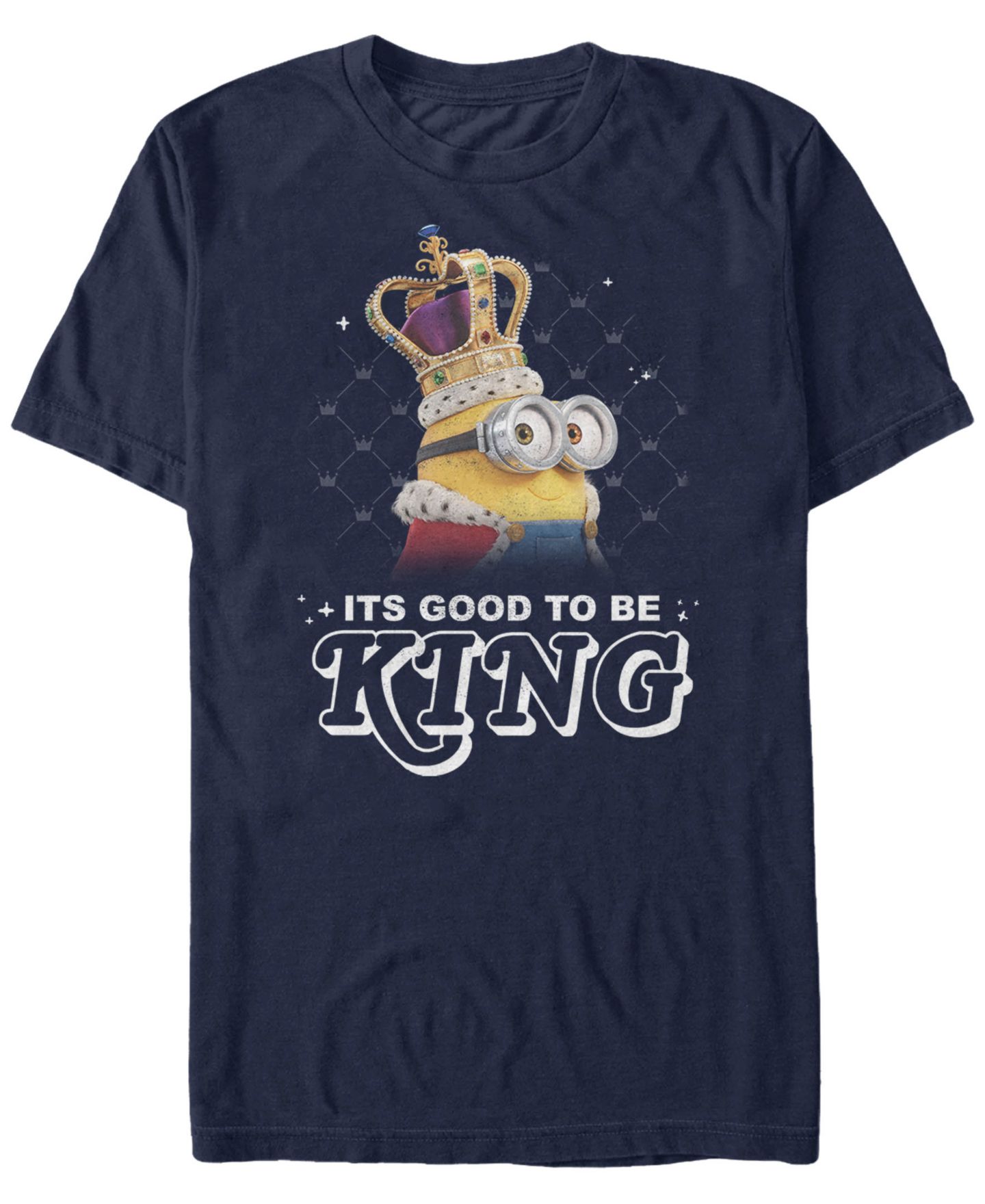 Мужская футболка Fifth Sun Minions Illumination Despicable Me It's Good To Be King Short Sleeve, цвет: Тёмно-синий — фото 1