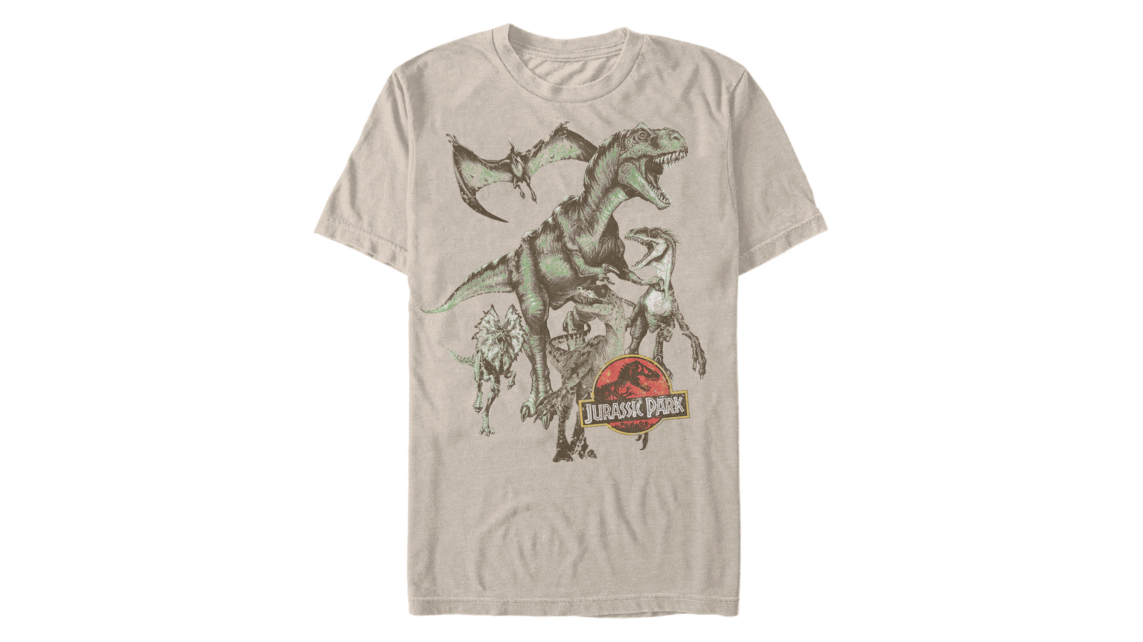 Jurassic Park Men's Retro Dinosaur Group Short Sleeve T-Shirt