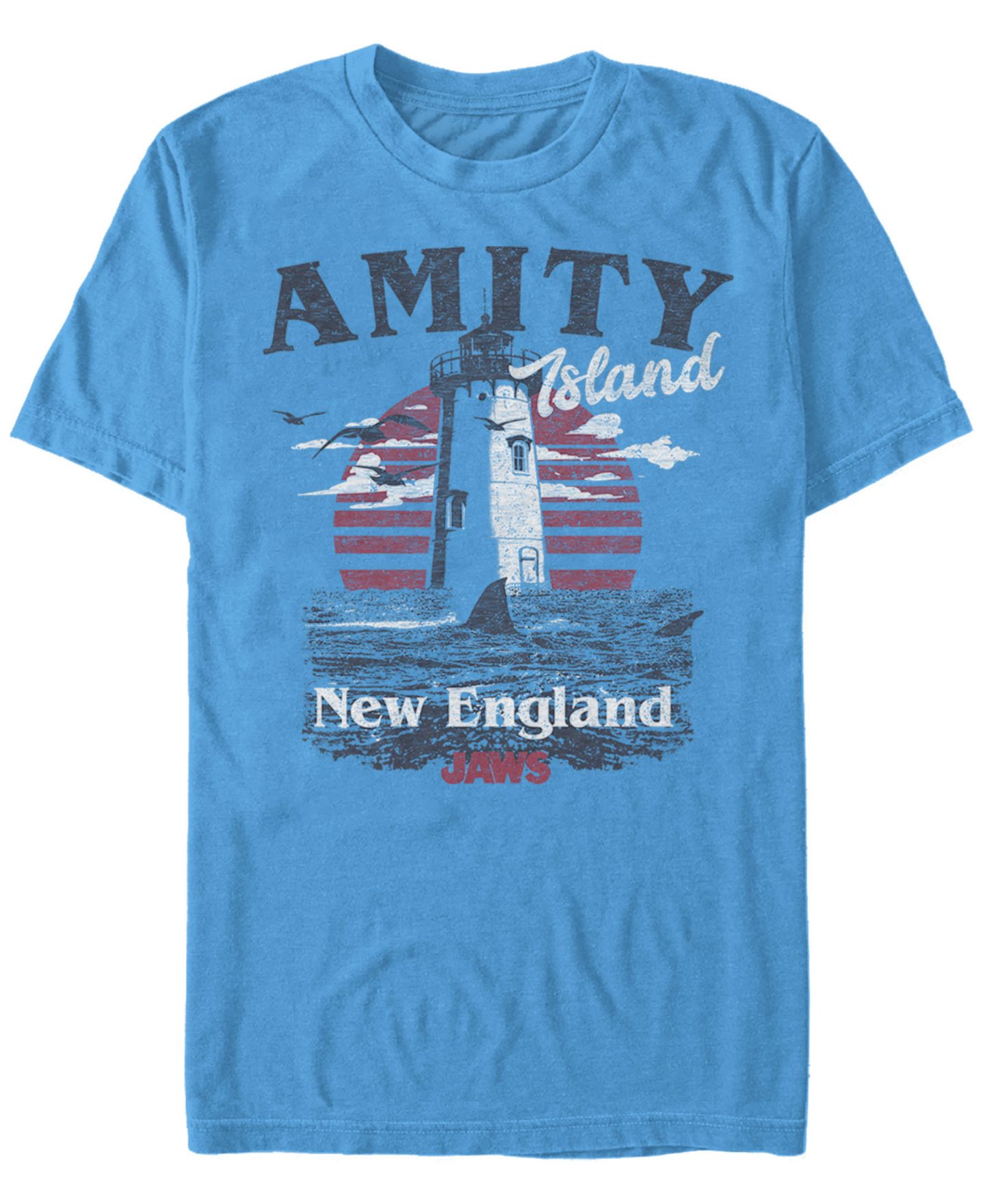 Мужская футболка Fifth Sun Jaws Amity Island Destination Short Sleeve, цвет: Светлый синий — фото 1