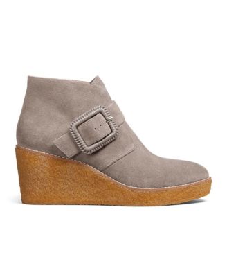 grey wedge booties