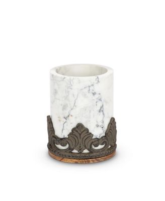 The GG Collection - Antiquity Collection Marble and Cast Metal Utensil Holder