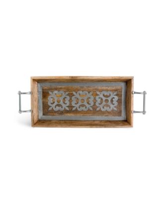 Metal-Inlaid Heritage Collection  Wood Tray