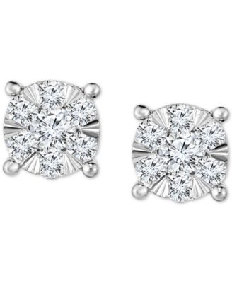 TruMiracle Diamond Stud Earrings (1 ct. t.w.) in 14k White Gold