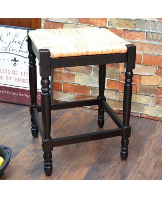 French Country 24" Turned Leg Seat Stool