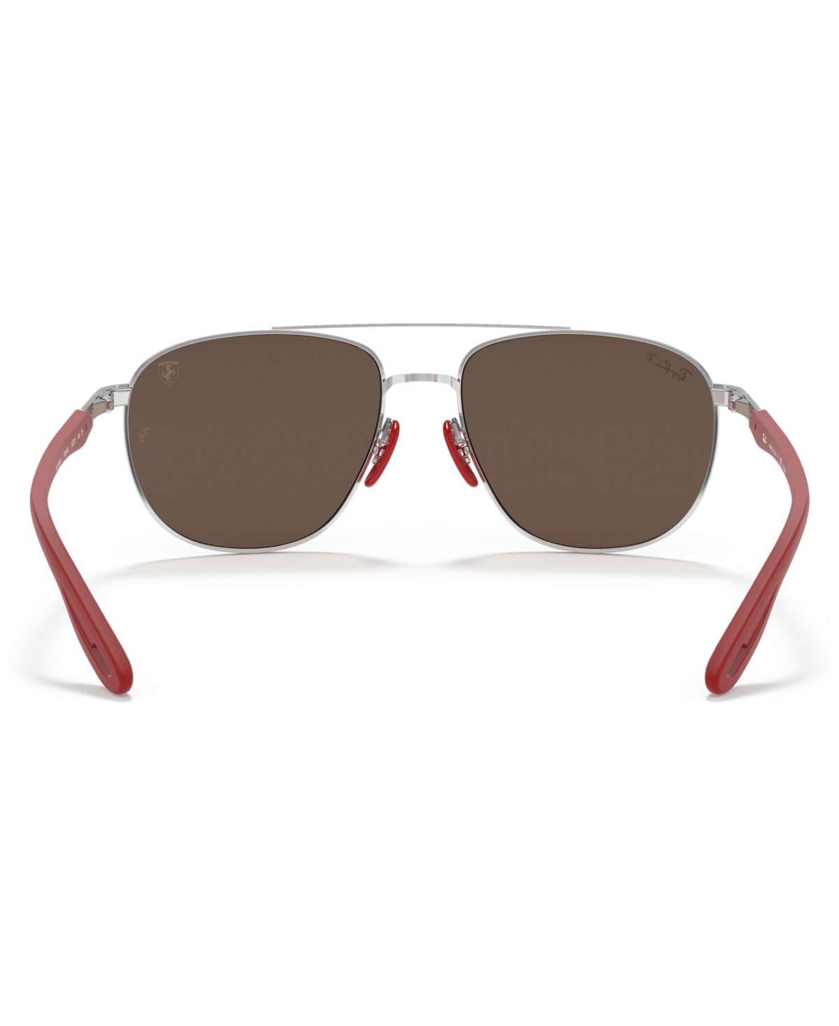 Shop Ray Ban Men's Polarized Sunglasses, Rb3659m Scuderia Ferrari Collection 57 In Silver,grey Mir Blue Polar