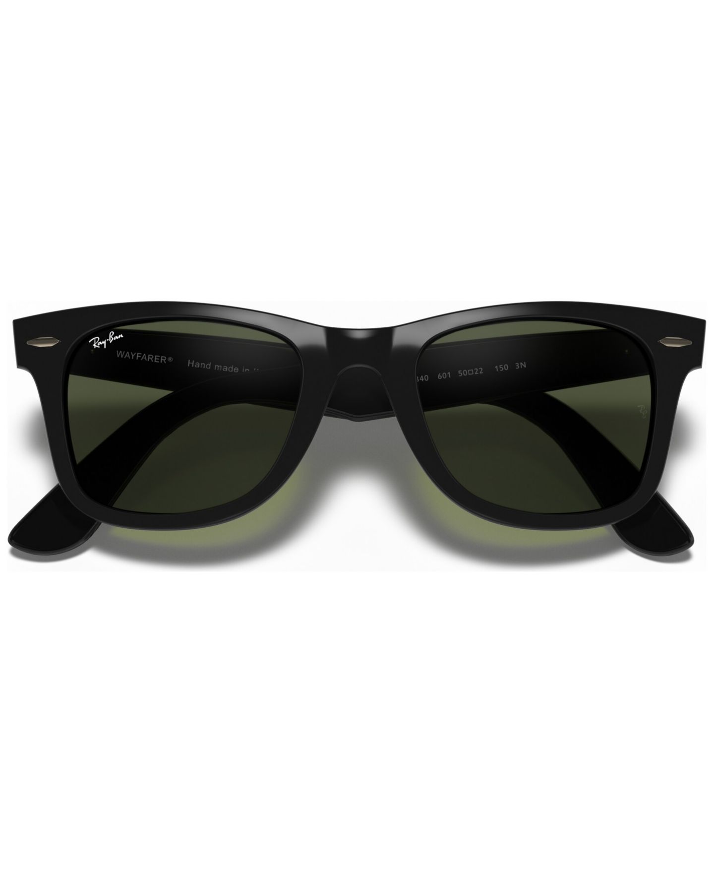 Женские солнцезащитные очки Ray-Ban Wayfarer Sunglasses, RB4340 50, цвет: Чёрный / Зелёный — фото 5