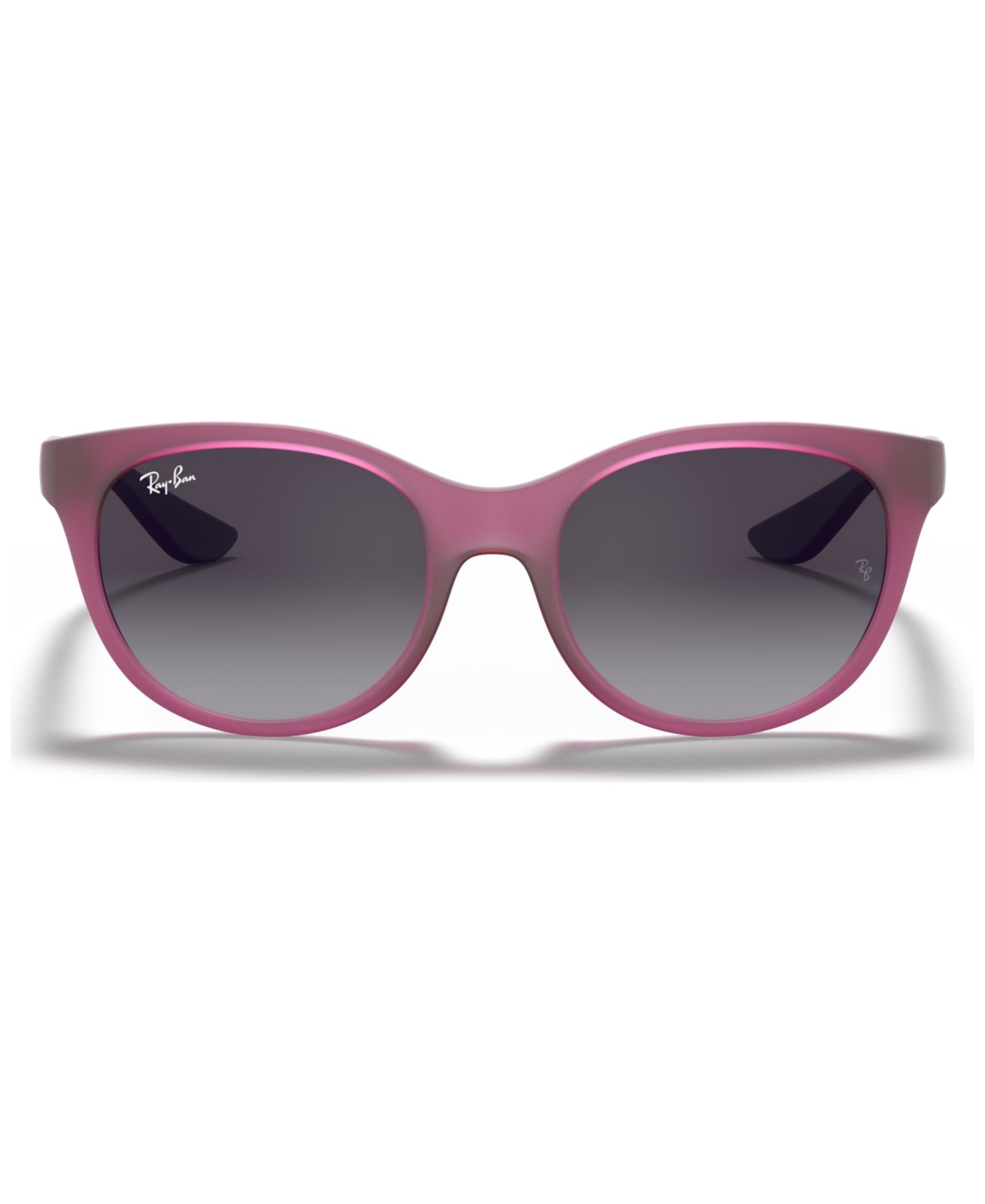 Ray-ban Jr . Kids Sunglasses, Rj9068s (ages 11-13) In Rubber Trasp Fuxia,grey Gradient Dark Gr