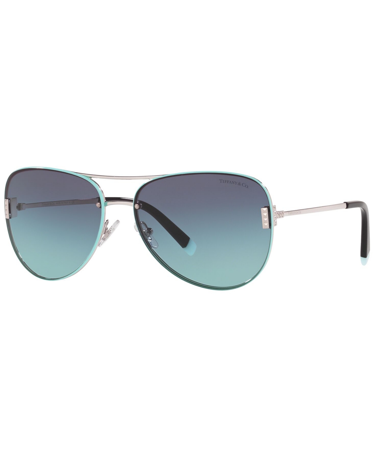 Tiffany & Co Sunglasses, Tf3066 In Silver,azure Gradient Blue