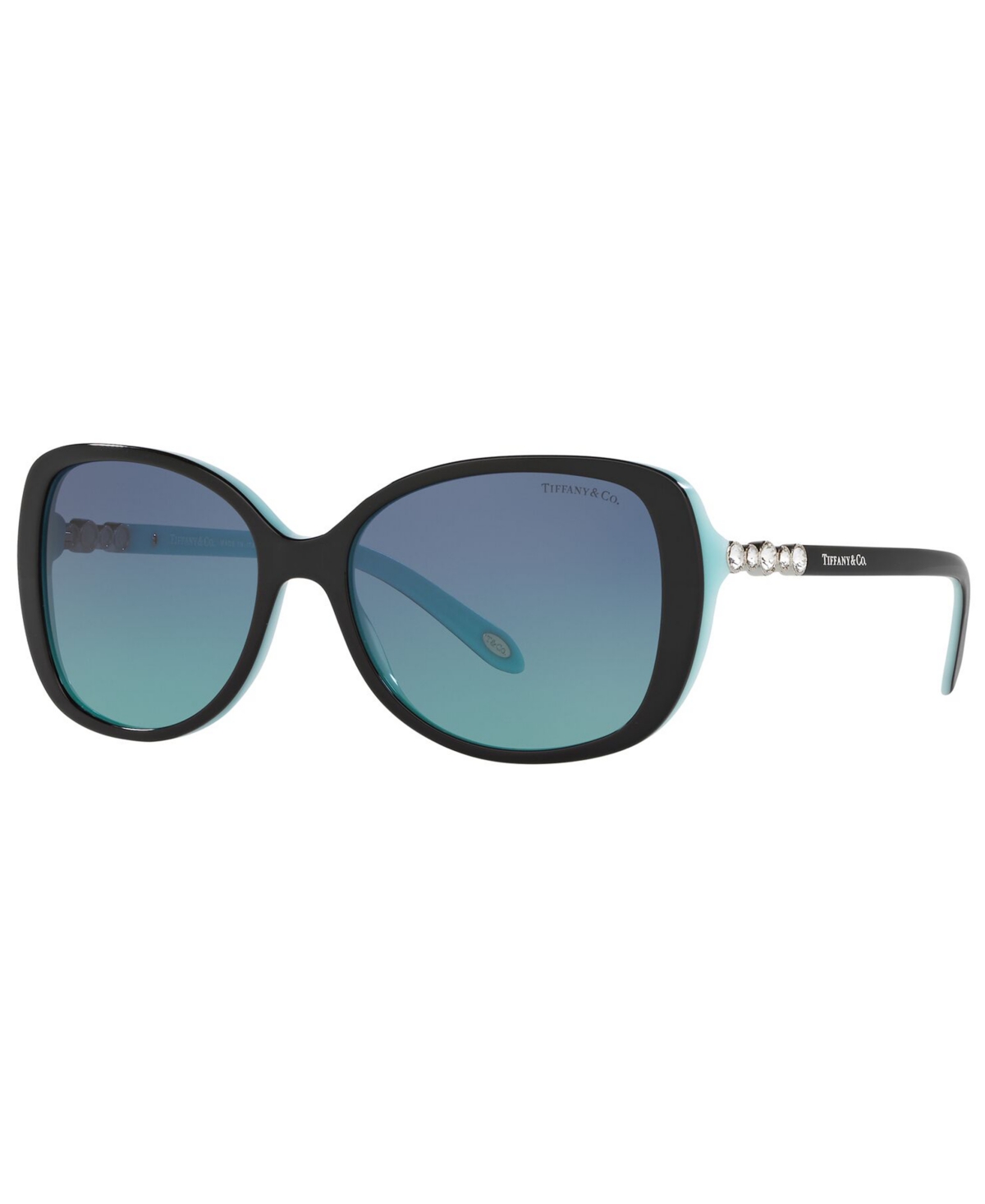 Shop Tiffany & Co Women's Sunglasses, Tf4121b In Black,blue,blue Gradient