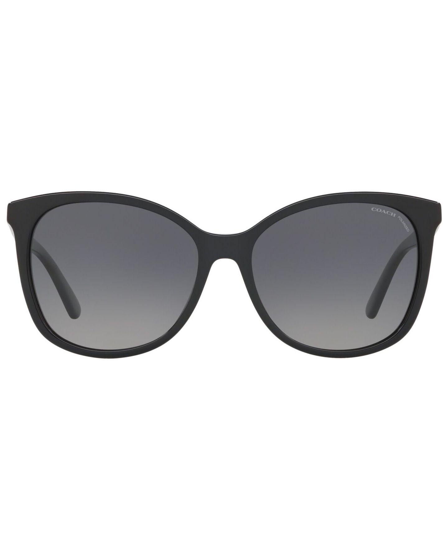 Женские солнцезащитные очки COACH Polarized Sunglasses, HC8271U, цвет: Чёрный / Серый градиентный — фото 2