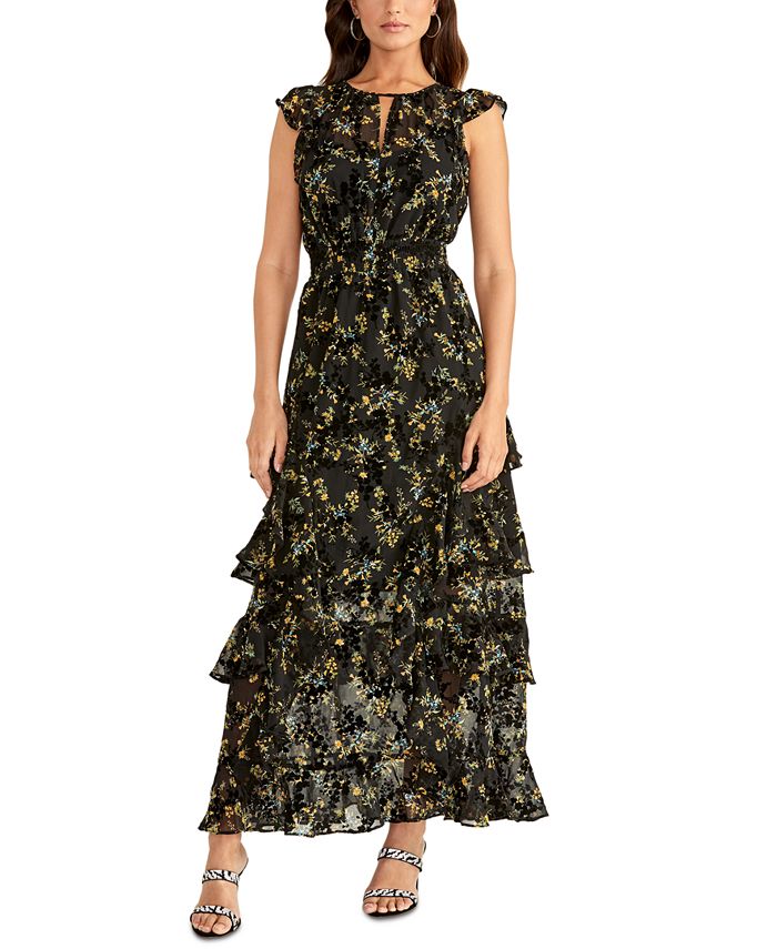 Rachel roy ruffled maxi dress store