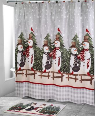 Country Friends Holiday Resin Shower Curtain, 72" x 72"