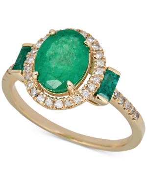 image of Certified Ruby (2-1/5 ct. t.w.) & Diamond (1/5 ct. t.w.) Ring in 14k Rose Gold (Also in Sapphire & Emerald)