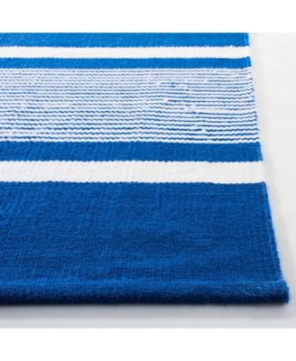 Hanover Stripe LRL2461C Blue Outdoor Area Rug Collection