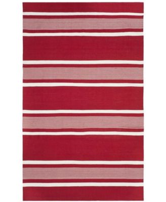  Hanover Stripe LRL2461D Red Area Rug Collection
