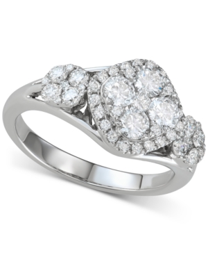 image of Diamond Cluster Ring (1-1/4 ct. t.w.) in 14k White Gold