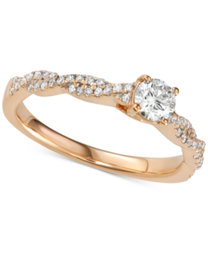 image of Diamond Twist Engagement Ring (1/2 ct. t.w.)