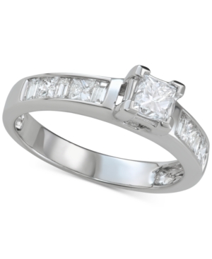 image of Diamond Princess Channel-Set Engagement Ring (1 ct. t.w.) in 14k White Gold