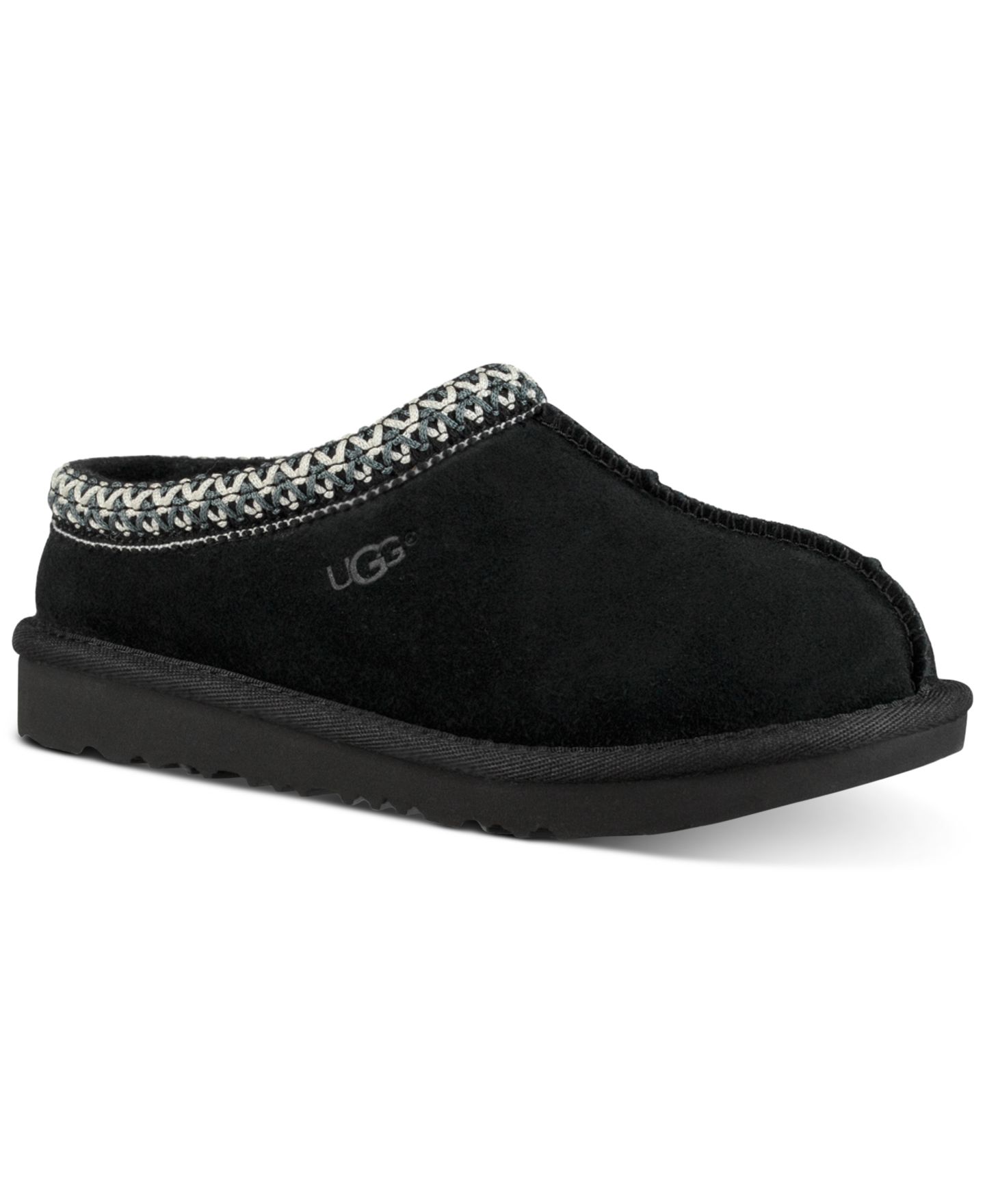 Детские сабо UGG® Tasman II Clog Round Toe Slippers, цвет: Чёрный — фото 1
