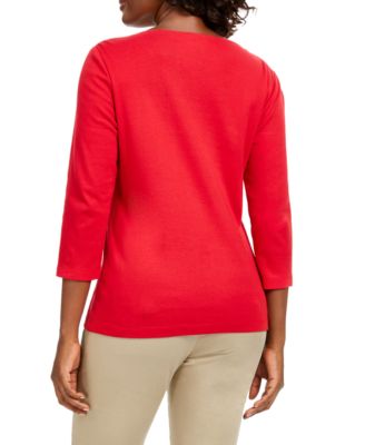 Karen Scott Studded Seashell Top, Created for Macy's