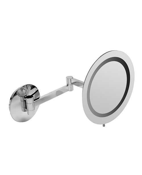 Alfi Brand Chrome Wall Mount Round 5x Magnifying Cosmetic Mirror
