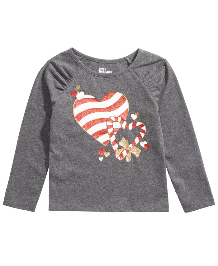 Epic Threads Little Girls Candy Heart T-Shirt, Created for Macy's ...