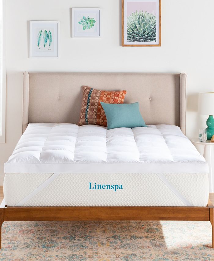 Linenspa 3" Down Alternative Fiber Bed Mattress Topper, Twin XL Macy's