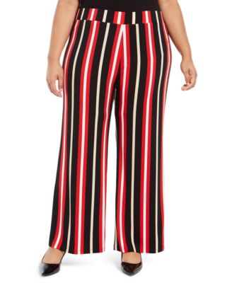 plus size striped palazzo pants