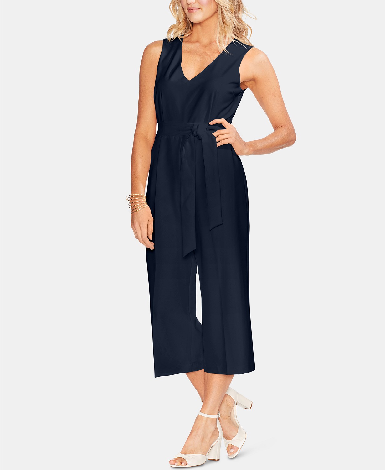 Belted Cropped Jumpsuit